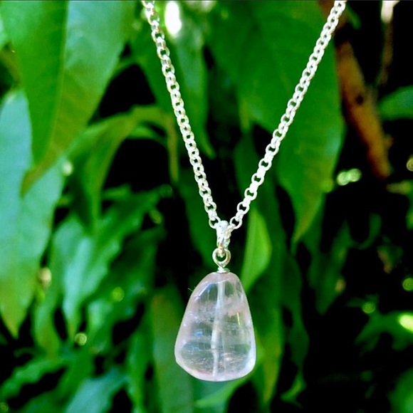 Hand Made Rose Quartz Charm Necklace - Picture 2 of 6